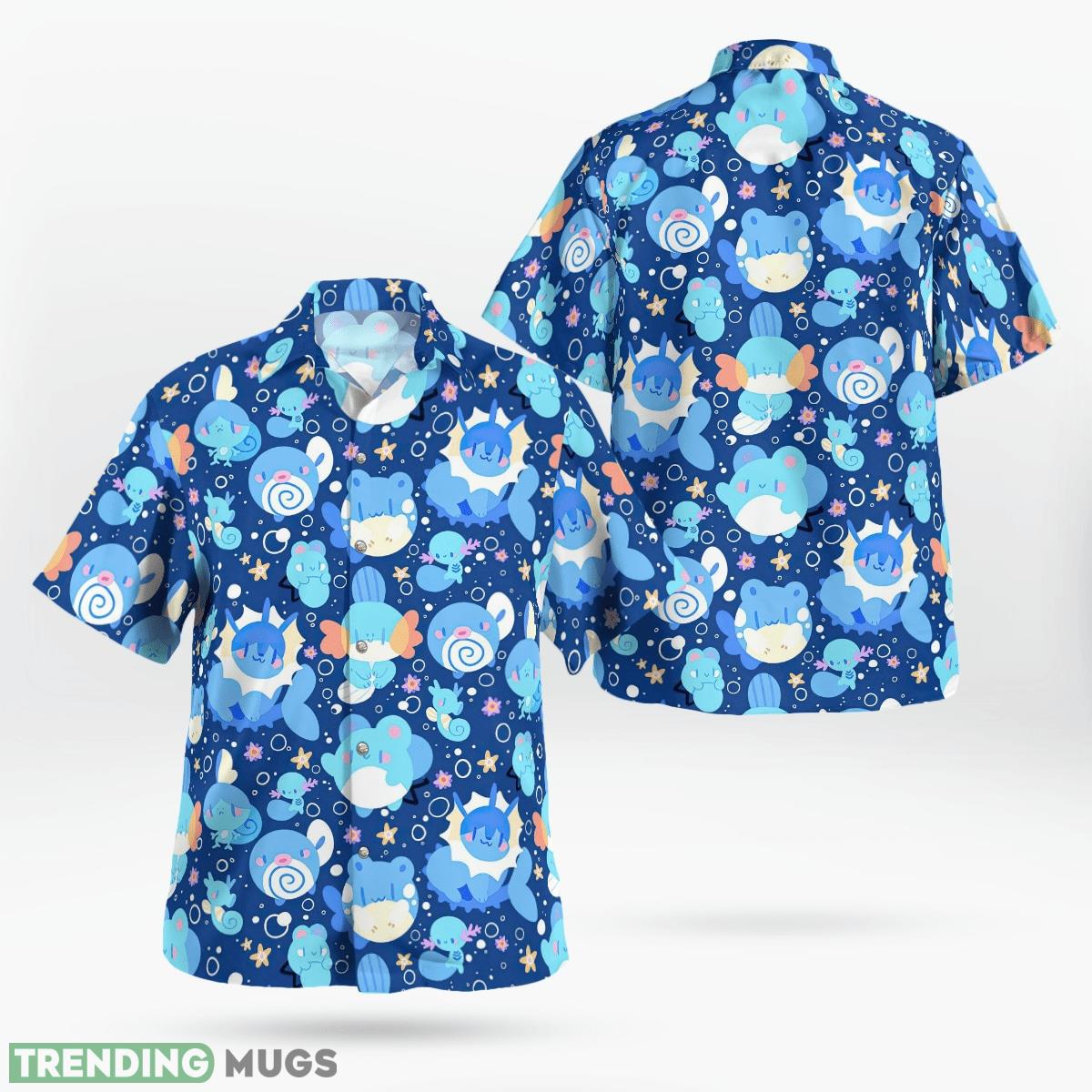 Blue Water Pokemon 3D Hawaiian Shirt And Short Combo Gift Beach - Blue Water Pokemon Hawaiian Shirt_1 Blue Water Pokemon 3D Hawaiian Shirt And Short Combo Gift Beach - Blue Water Pokemon Hawaiian Shirt_1