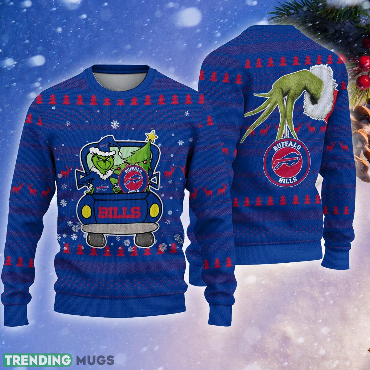 Buffalo Bills And Grinch Driving With Pine Trees Ugly Christmas 3D Sweater Gift For Fans - Buffalo Bills And Grinch Driving With Pine Trees Ugly Christmas 3D Sweater Gift For Fans Buffalo Bills And Grinch Driving With Pine Trees Ugly Christmas 3D Sweater Gift For Fans - Buffalo Bills And Grinch Driving With Pine Trees Ugly Christmas 3D Sweater Gift For Fans