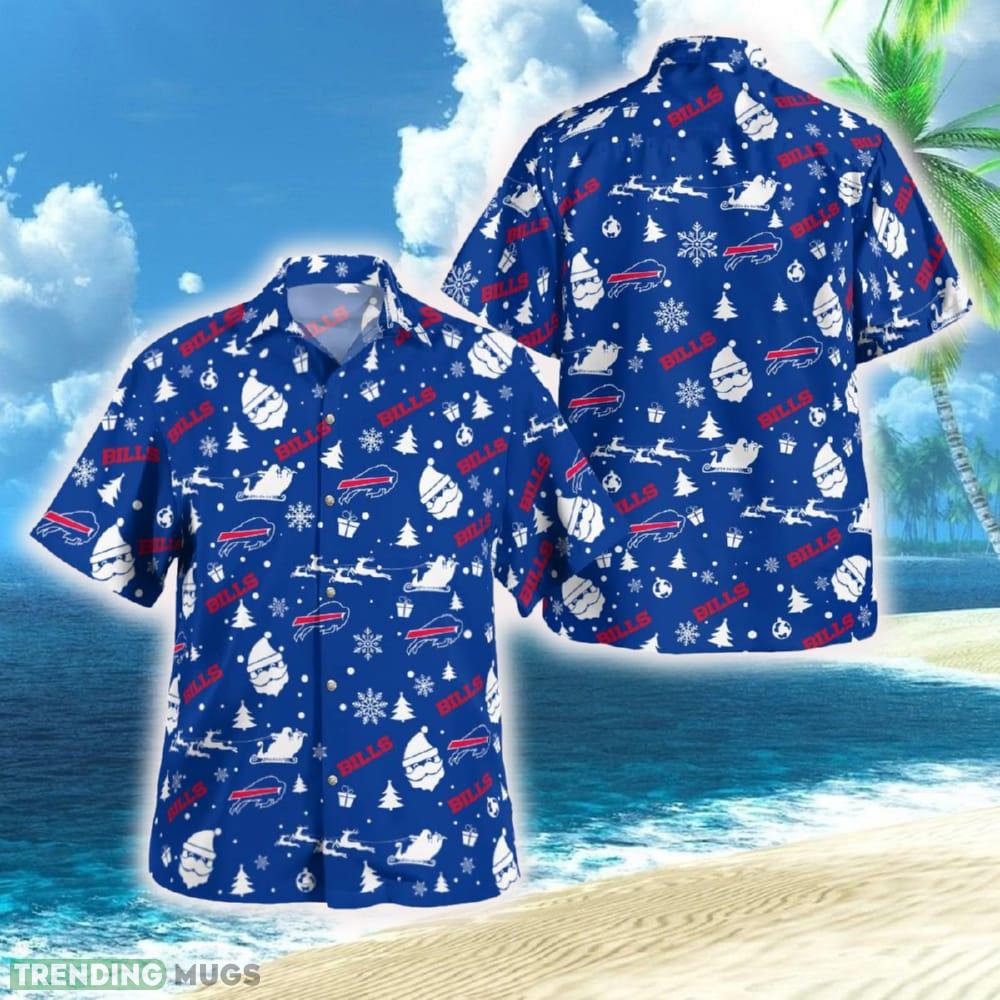 Buffalo Bills Christmas Hawaiian Shirt Beach Gift Fans For Men And Women - Buffalo Bills Christmas Pattern Button Shirt_1 Buffalo Bills Christmas Hawaiian Shirt Beach Gift Fans For Men And Women - Buffalo Bills Christmas Pattern Button Shirt_1