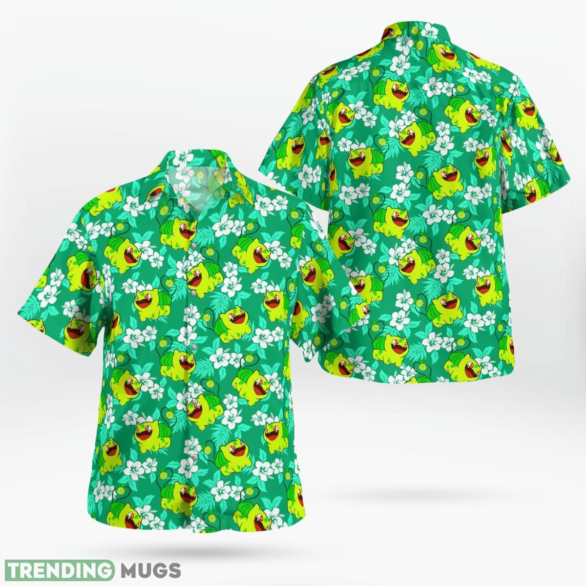 Bulbasaur Tropical Beach Set 3D Hawaiian Shirt And Short For Men And Women - Bulbasaur Tropical Beach Outfits_1 Bulbasaur Tropical Beach Set 3D Hawaiian Shirt And Short For Men And Women - Bulbasaur Tropical Beach Outfits_1