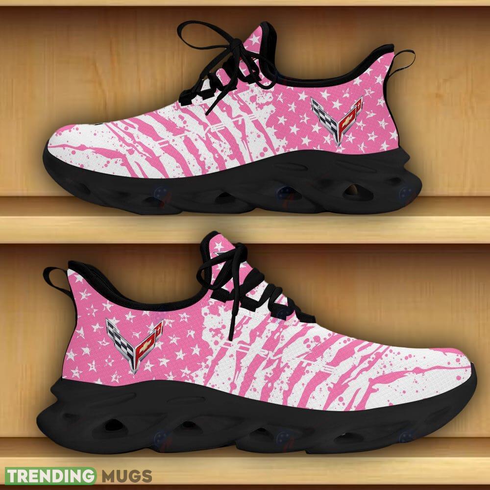 Chevrolet Corvette Car And Motorcycle Racing Running Sneaker Pink Max Soul Shoes Gift For Fans Max Soul Chevrolet Corvette Car And Motorcycle Racing Running Sneaker Pink Max Soul Shoes Gift For Fans Max Soul