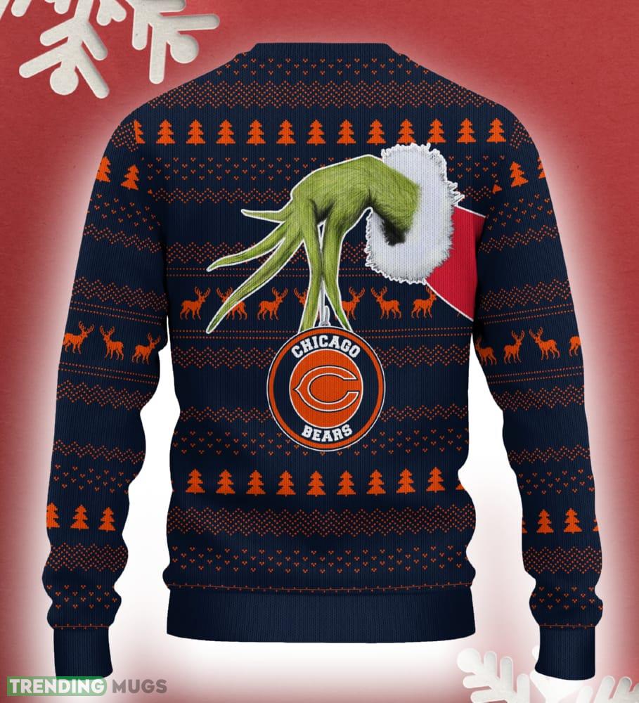 Chicago Bears Christmas Sweater Grinch Driving Funny Gift Fans 3D Sweater Chicago Bears Christmas Sweater Grinch Driving Funny Gift Fans 3D Sweater