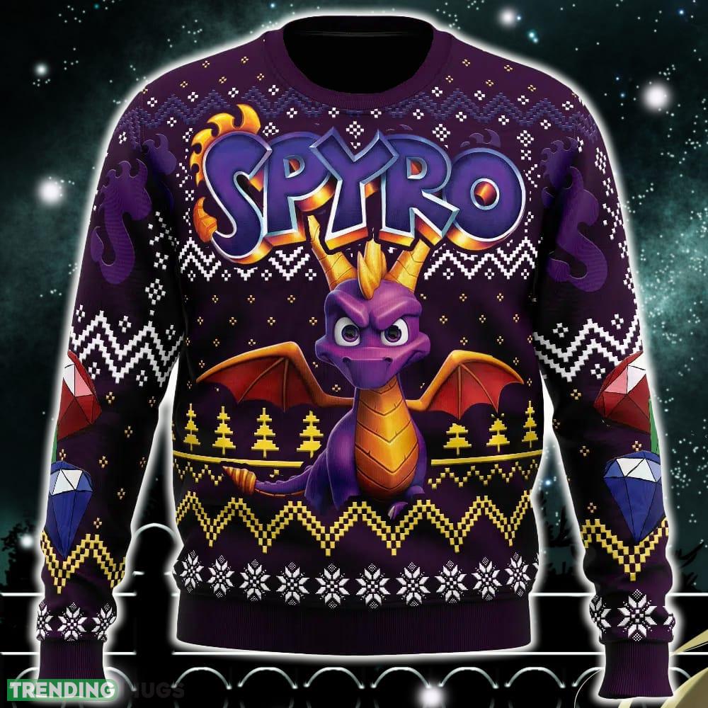 Christmas Dragon Spyro Ugly Christmas Sweater Funny Gift Ideas Christmas - Christmas Dragon Spyro Ugly Christmas Sweater_1