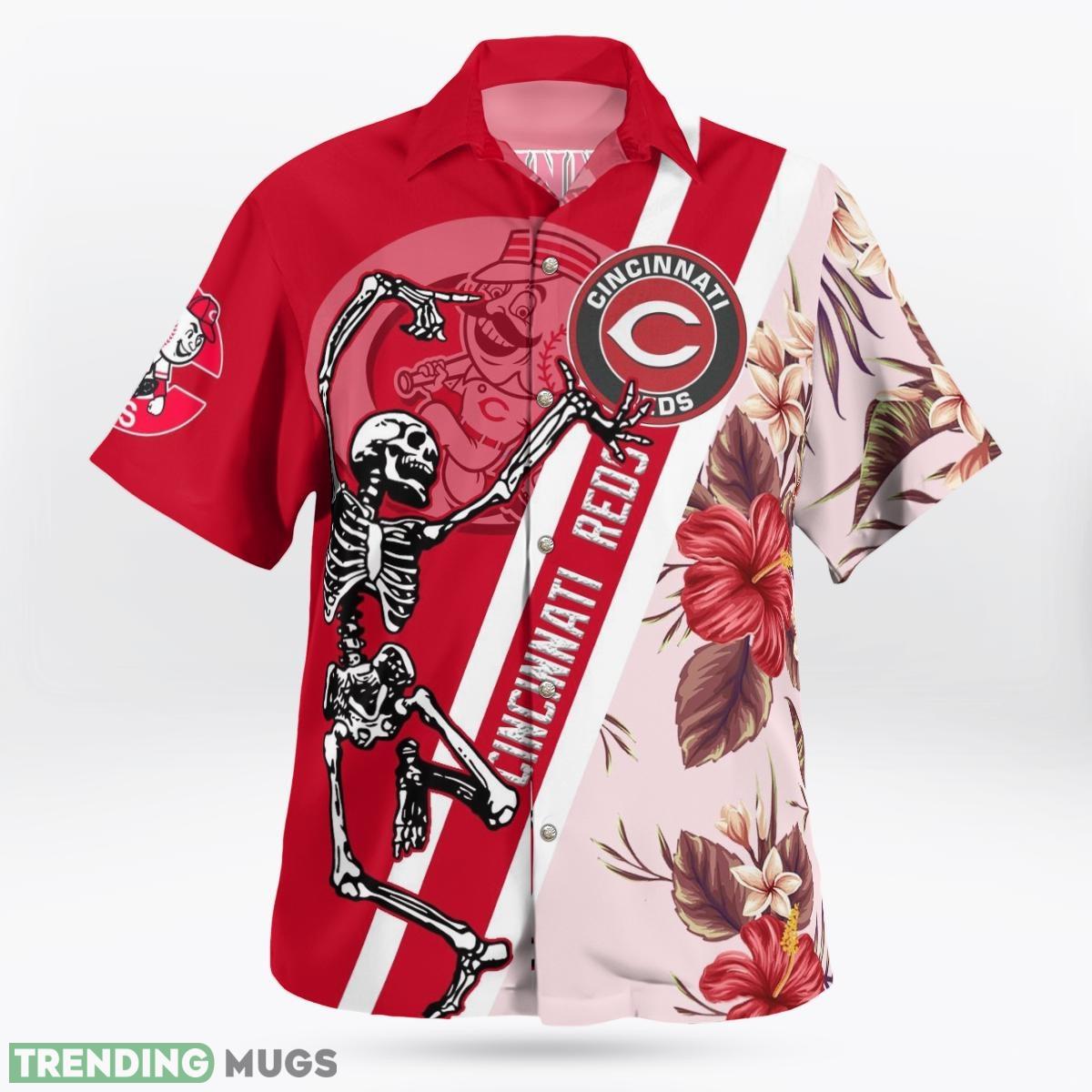 Cincinati Reds Skull Hawaiian Shirt Short AOP Combo Gift For Fans Hawaiian & Short Cincinati Reds Skull Hawaiian Shirt Short AOP Combo Gift For Fans Hawaiian & Short