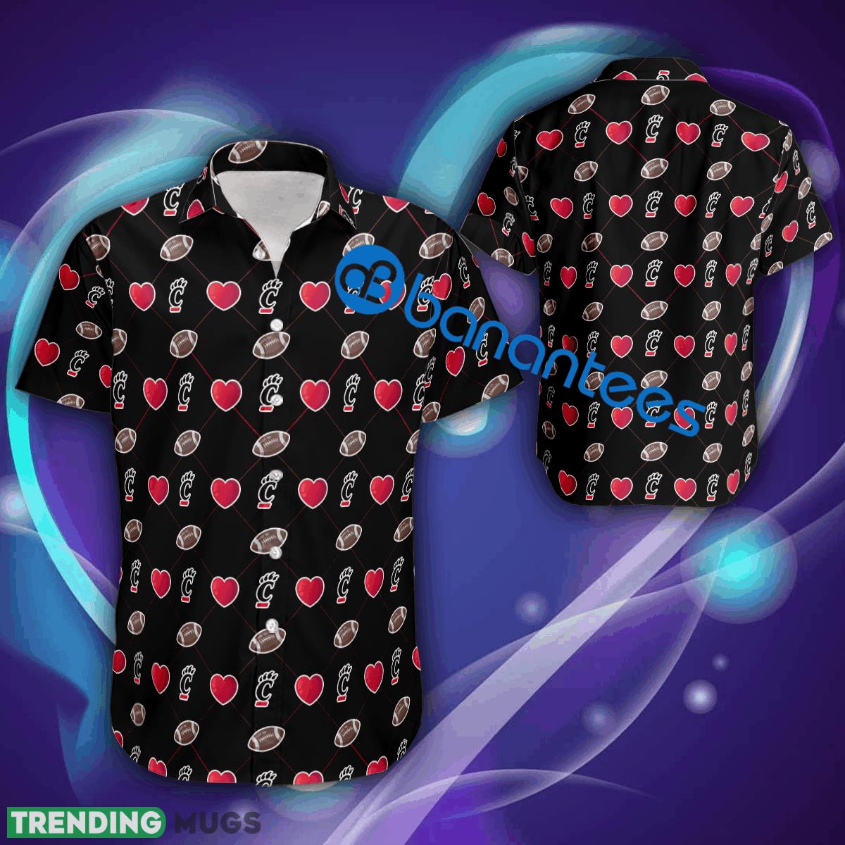 Cincinnati Bearcats Logo Heart Pattern Hawaiian Shirt All Over Print Gift Valentines - Cincinnati Bearcats Logo Heart Pattern Hawaiian Shirt All Over Print Gift Valentines Cincinnati Bearcats Logo Heart Pattern Hawaiian Shirt All Over Print Gift Valentines - Cincinnati Bearcats Logo Heart Pattern Hawaiian Shirt All Over Print Gift Valentines