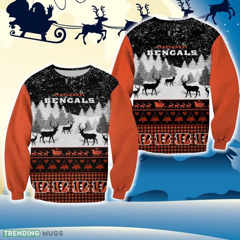 Cincinnati Bengals Christmas Reindeer Comfort All Over Print 3D Sweater For Fans Gift Christmas - Cincinnati Bengals Christmas Reindeer Comfort All Over Print 3D Sweater For Fans Gift Christmas Cincinnati Bengals Christmas Reindeer Comfort All Over Print 3D Sweater For Fans Gift Christmas - Cincinnati Bengals Christmas Reindeer Comfort All Over Print 3D Sweater For Fans Gift Christmas