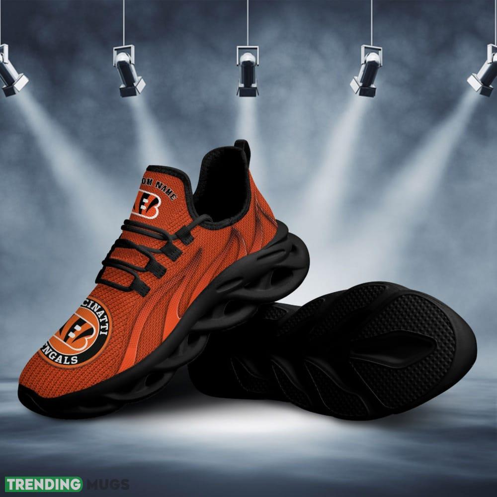 Cincinnati Bengals Custom Name Sport Max Soul Sneaker Shoes For Fans Max Soul Cincinnati Bengals Custom Name Sport Max Soul Sneaker Shoes For Fans Max Soul
