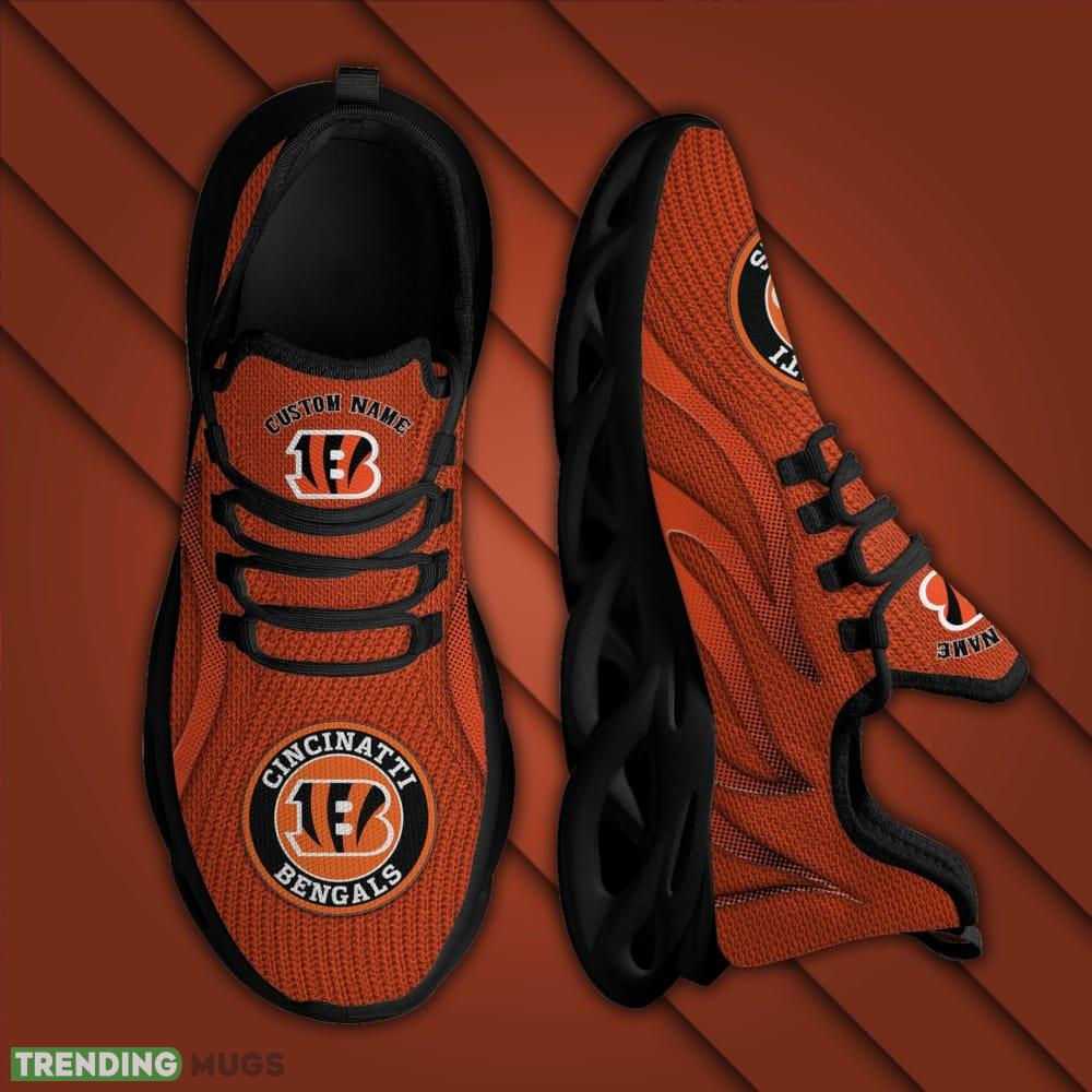 Cincinnati Bengals Custom Name Sport Max Soul Sneaker Shoes For Fans Max Soul Cincinnati Bengals Custom Name Sport Max Soul Sneaker Shoes For Fans Max Soul