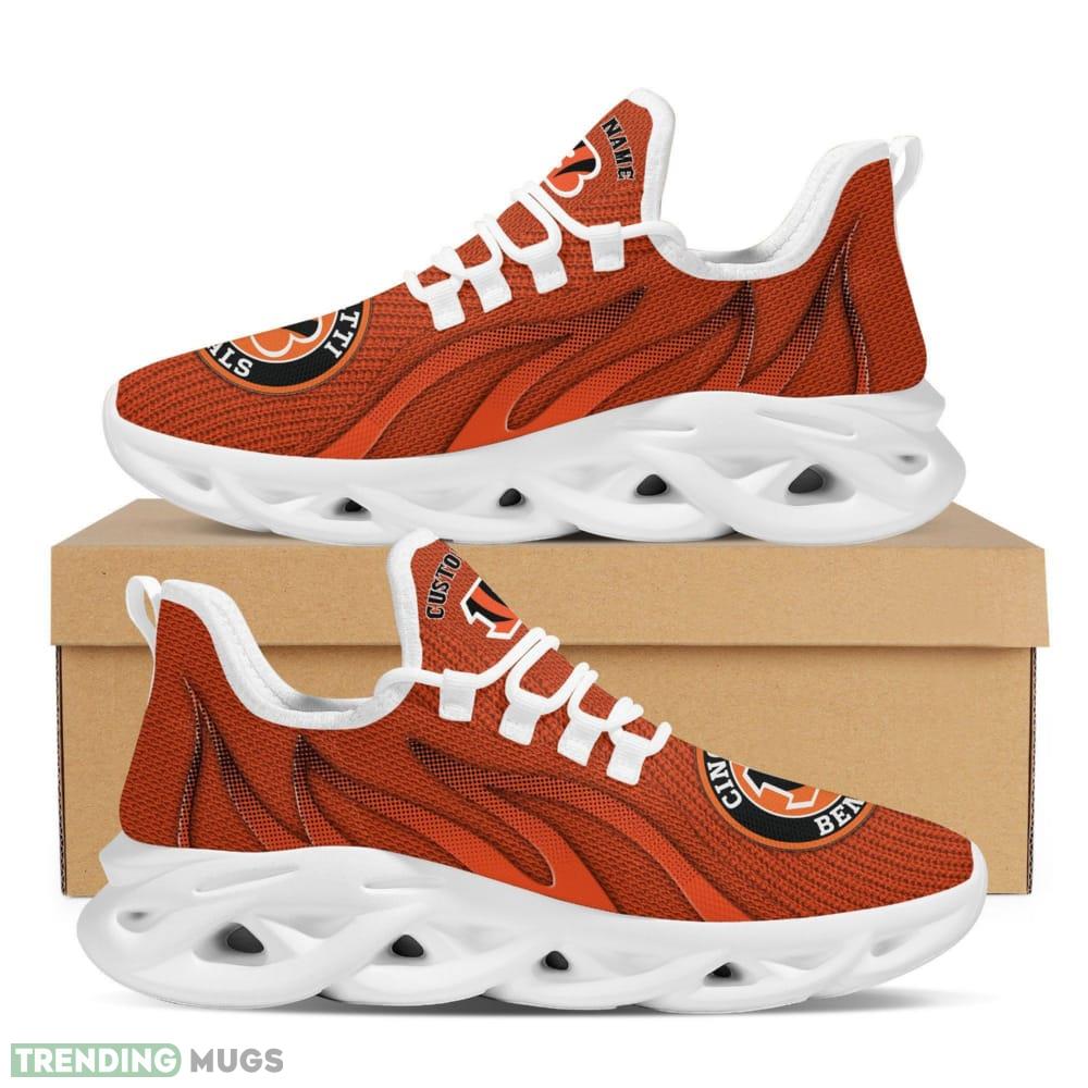 Cincinnati Bengals Custom Name Sport Max Soul Sneaker Shoes For Fans Max Soul Cincinnati Bengals Custom Name Sport Max Soul Sneaker Shoes For Fans Max Soul