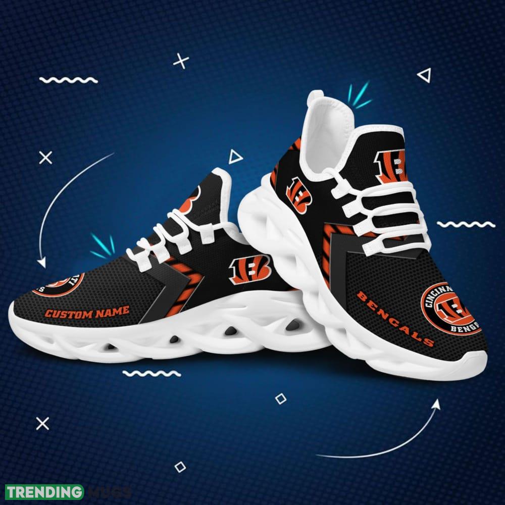 Cincinnati Bengals Custom Name Sporty Max Soul Sneakers For Men Women Max Soul Cincinnati Bengals Custom Name Sporty Max Soul Sneakers For Men Women Max Soul