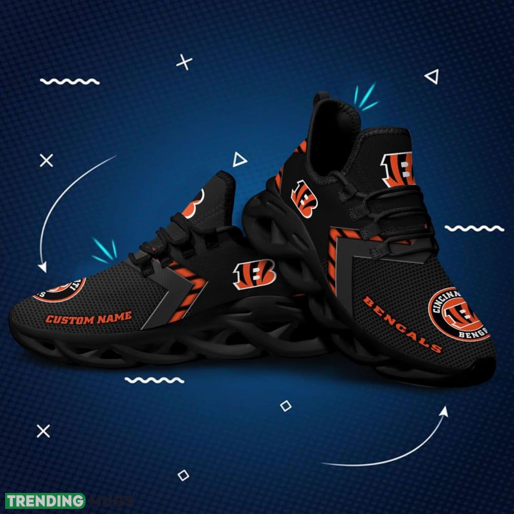 Cincinnati Bengals Custom Name Sporty Max Soul Sneakers For Men Women Max Soul Cincinnati Bengals Custom Name Sporty Max Soul Sneakers For Men Women Max Soul