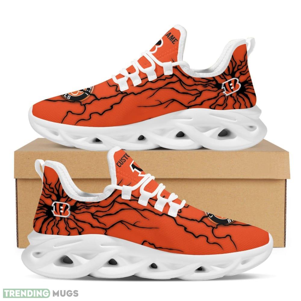 Cincinnati Bengals Custom Name Stylish Graffiti Personality Max Soul Shoes - Cincinnati Bengals Stylish Graffiti Personality Max Soul Shoes_1
