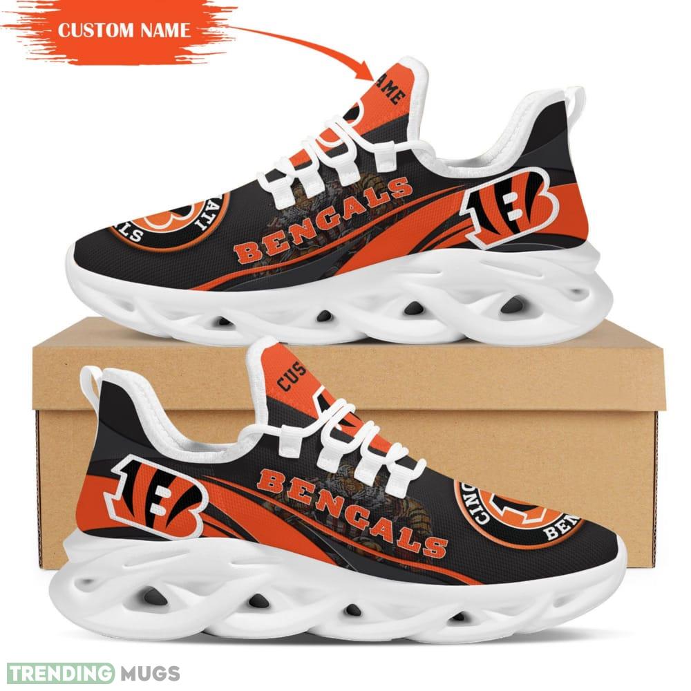Cincinnati Bengals Mascot Custom Name Max Soul Sneakers For Men - Cincinnati Bengals Mascot Max Soul Sneakers Running Sports Shoes_1 Cincinnati Bengals Mascot Custom Name Max Soul Sneakers For Men - Cincinnati Bengals Mascot Max Soul Sneakers Running Sports Shoes_1