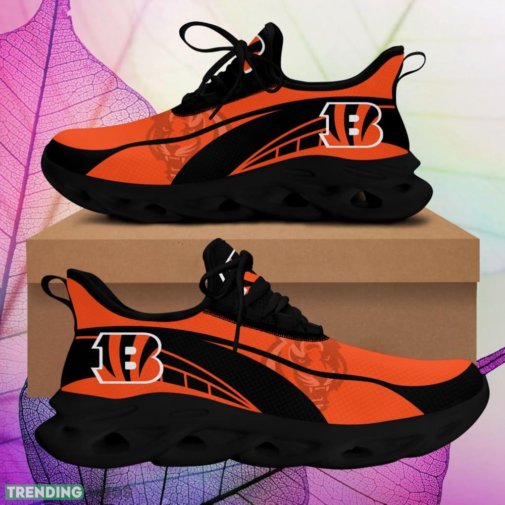 Cincinnati Bengals Sneakers Shoes For Fans Gift Men And Women Max Soul Shoes Trending - Cincinnati Bengals Sneakers Shoes_1