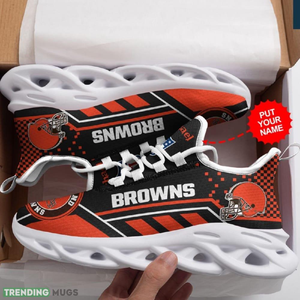 Cleveland Browns Custom Name Max Soul Sneaker Shoes For Fan - Cleveland Browns Max Soul Sneaker Shoes For Fan_1