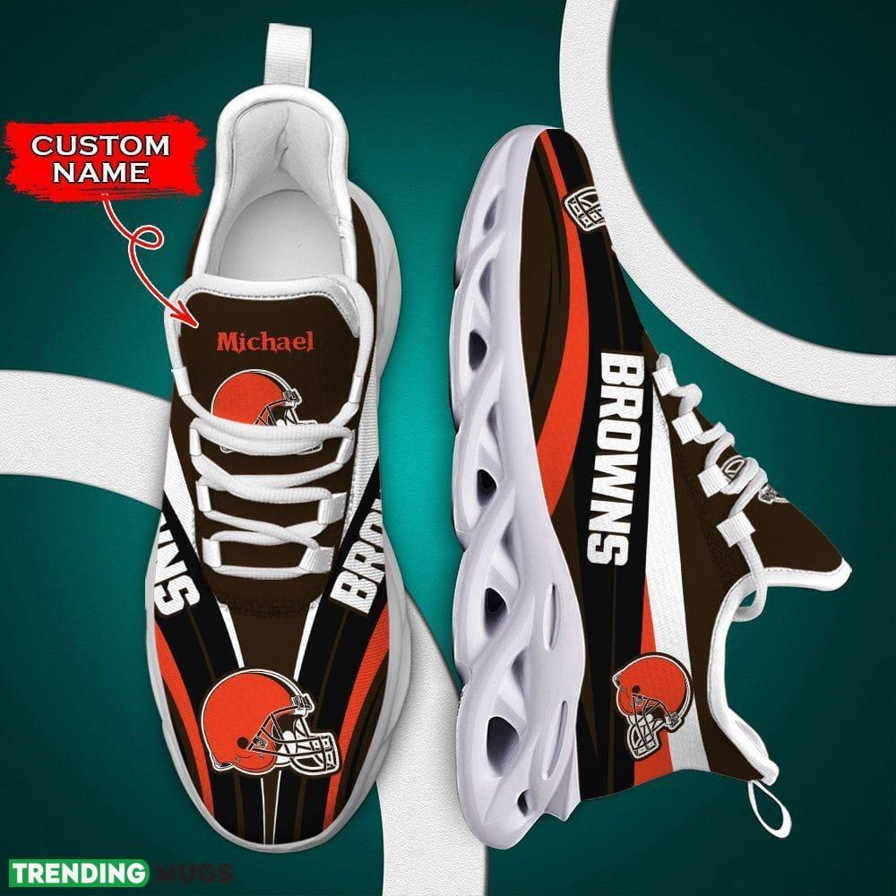 Cleveland Browns Max Soul Shoes Luxury Custom Name - Cleveland Browns Max Soul Shoes_1 Cleveland Browns Max Soul Shoes Luxury Custom Name - Cleveland Browns Max Soul Shoes_1