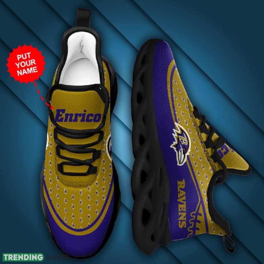 Custom Name Baltimore Ravens Custom Max Soul Sneakers For Men Women Max Soul Custom Name Baltimore Ravens Custom Max Soul Sneakers For Men Women Max Soul
