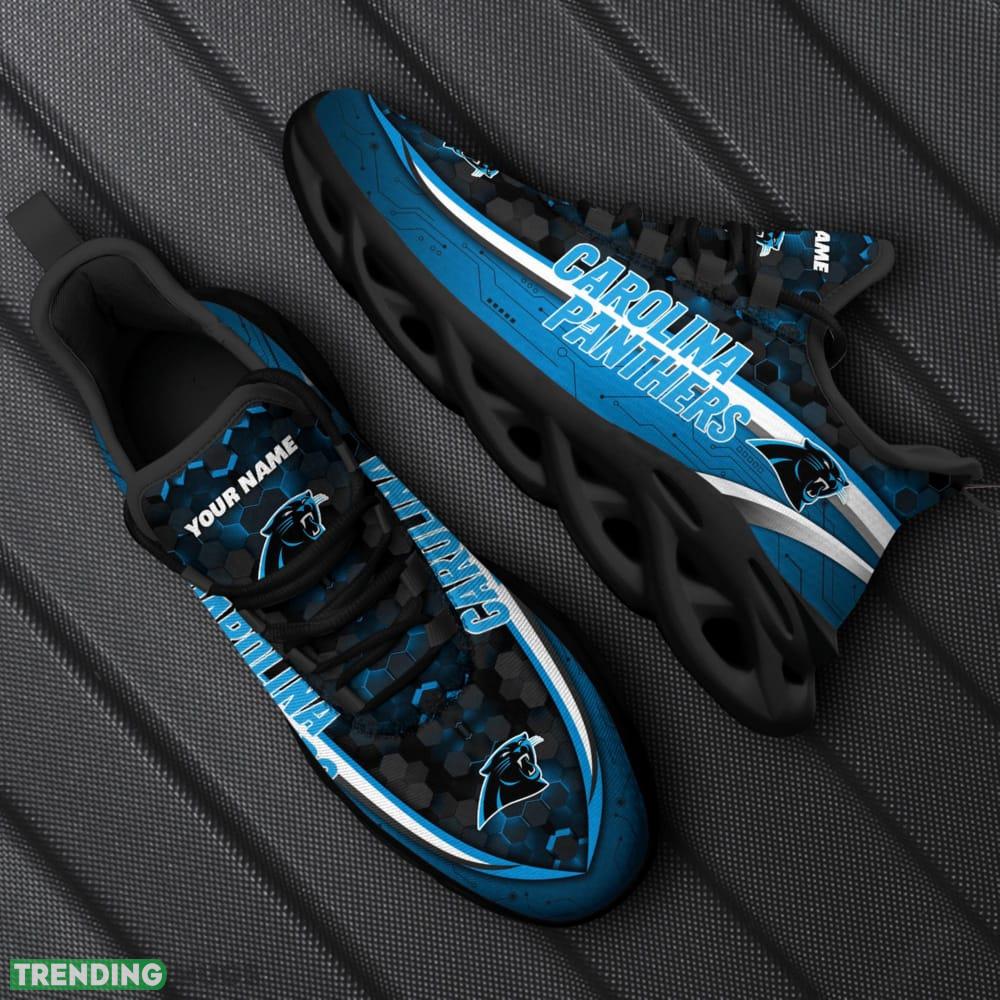 Custom Name Carolina Panthers NFL Football Team Sports Running Shoes New Design For Fans Gift Max Soul Sneakers Max Soul Custom Name Carolina Panthers NFL Football Team Sports Running Shoes New Design For Fans Gift Max Soul Sneakers Max Soul