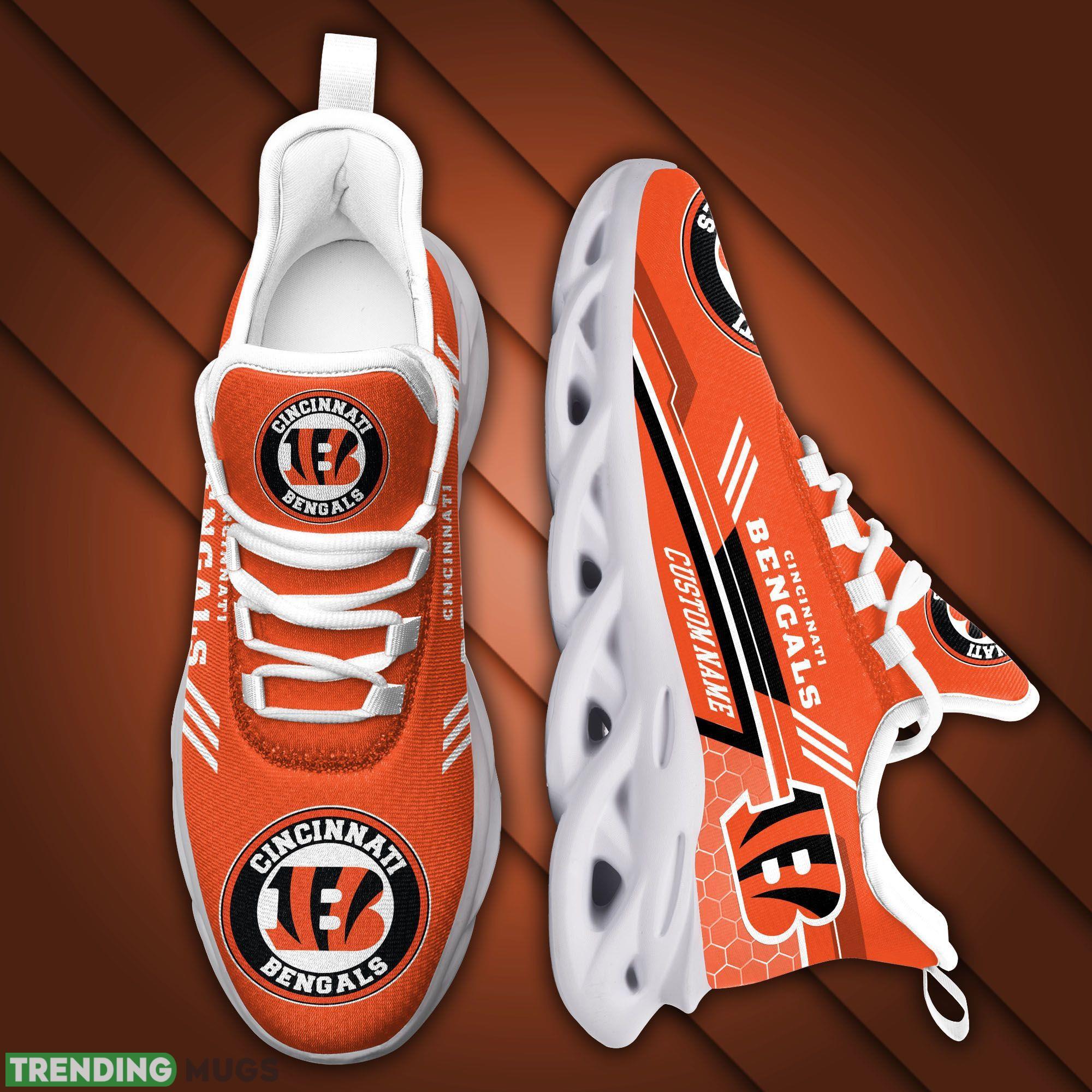Custom Name Cincinnati Bengals Custom Max Soul Sneakers For Men Women Football Fanfootball Fan Max Soul Custom Name Cincinnati Bengals Custom Max Soul Sneakers For Men Women Football Fanfootball Fan Max Soul