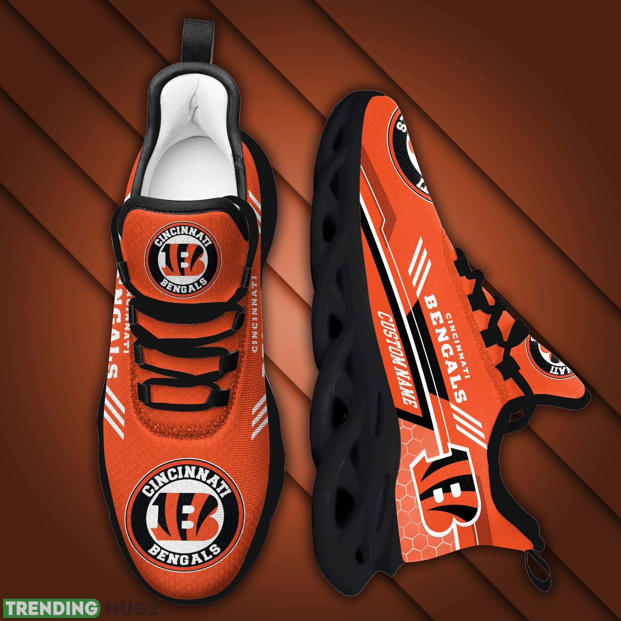 Custom Name Cincinnati Bengals Custom Max Soul Sneakers For Men Women Football Fanfootball Fan Max Soul Custom Name Cincinnati Bengals Custom Max Soul Sneakers For Men Women Football Fanfootball Fan Max Soul