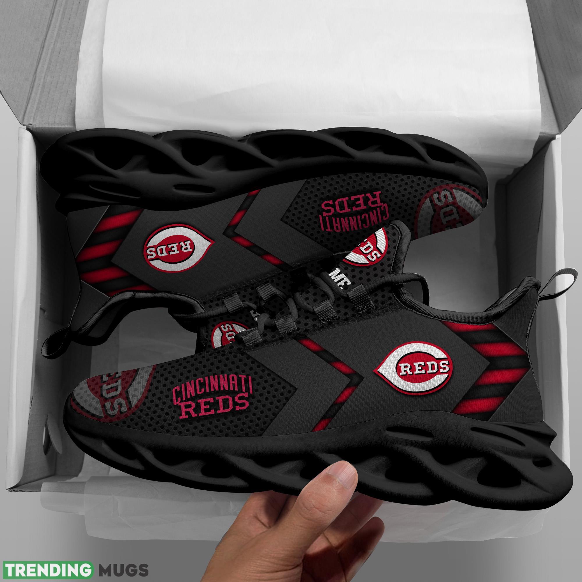 Custom Name Cincinnati Reds MLB Max Soul Shoes Edgy Gift Fans Running Sneakers New Shoes Max Soul Custom Name Cincinnati Reds MLB Max Soul Shoes Edgy Gift Fans Running Sneakers New Shoes Max Soul