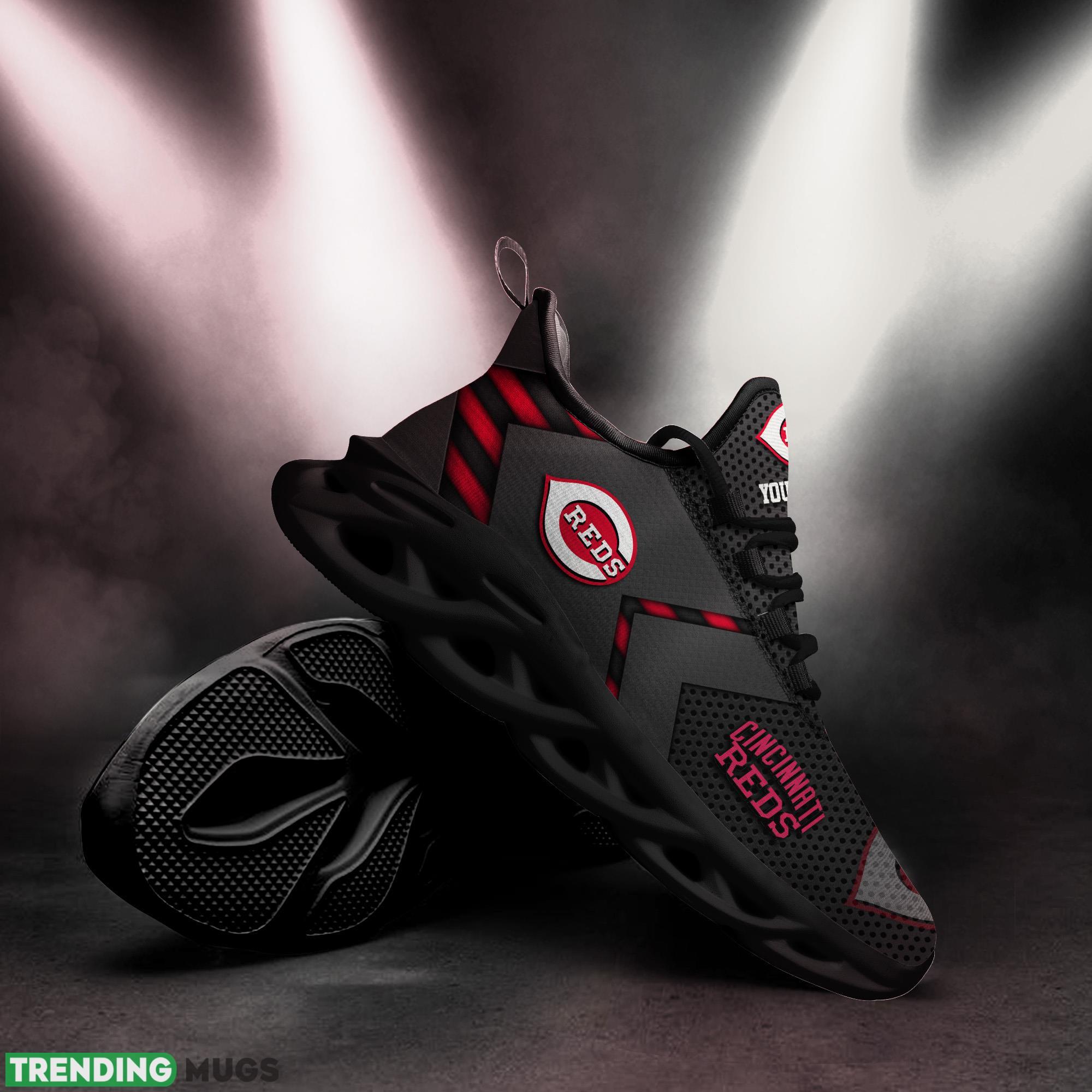 Custom Name Cincinnati Reds MLB Max Soul Shoes Edgy Gift Fans Running Sneakers New Shoes Max Soul Custom Name Cincinnati Reds MLB Max Soul Shoes Edgy Gift Fans Running Sneakers New Shoes Max Soul