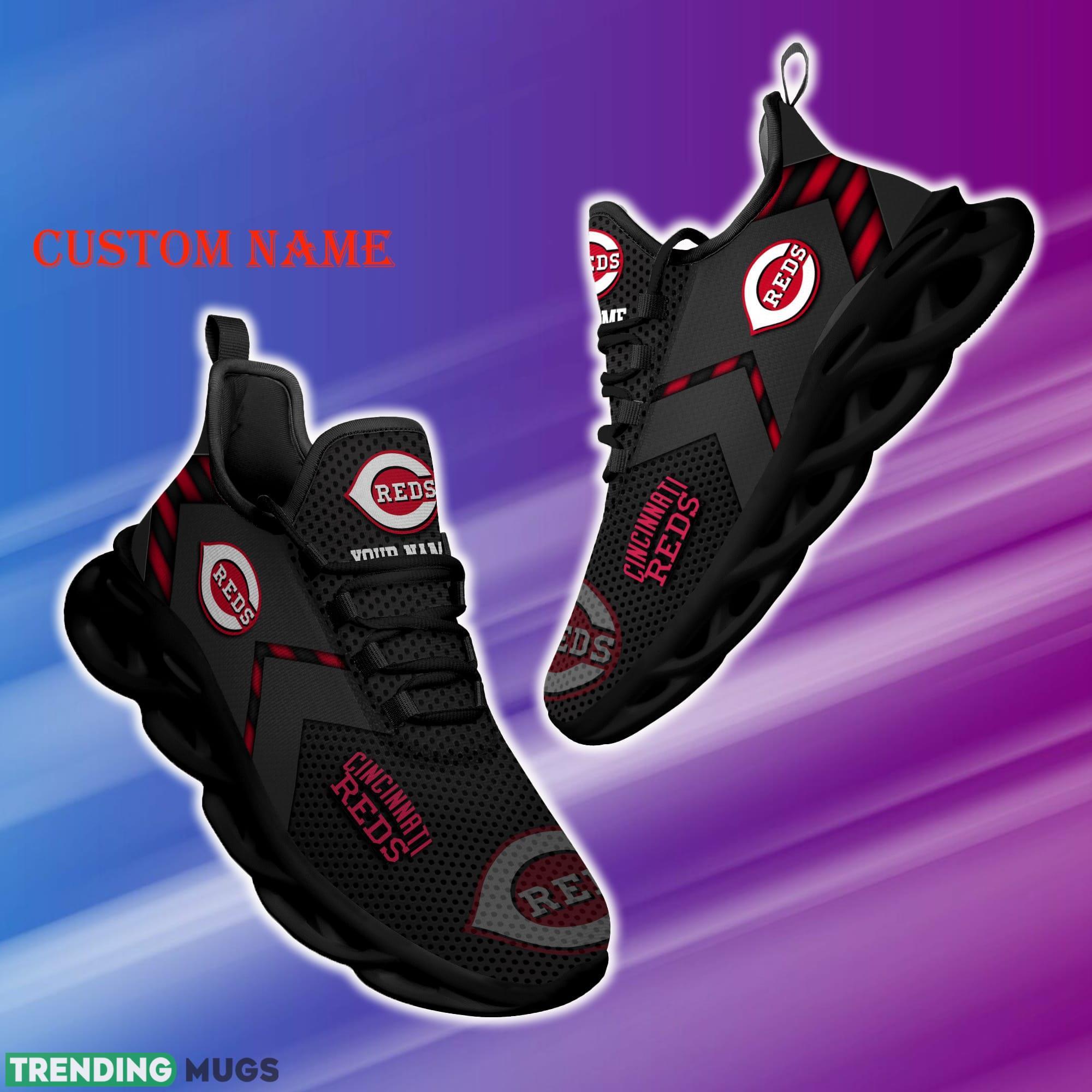 Custom Name Cincinnati Reds MLB Max Soul Shoes Edgy Gift Fans Running Sneakers New Shoes Max Soul Custom Name Cincinnati Reds MLB Max Soul Shoes Edgy Gift Fans Running Sneakers New Shoes Max Soul