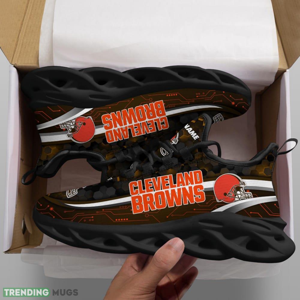 Custom Name Cleveland Browns NFL Football Team Sports Running Shoes New Design For Fans Gift Max Soul Sneakers Max Soul Custom Name Cleveland Browns NFL Football Team Sports Running Shoes New Design For Fans Gift Max Soul Sneakers Max Soul