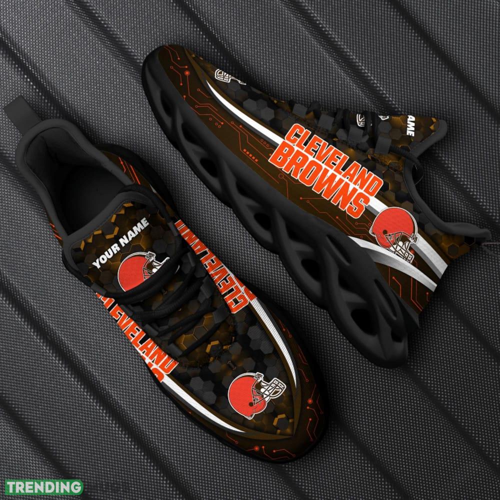 Custom Name Cleveland Browns NFL Football Team Sports Running Shoes New Design For Fans Gift Max Soul Sneakers Max Soul Custom Name Cleveland Browns NFL Football Team Sports Running Shoes New Design For Fans Gift Max Soul Sneakers Max Soul