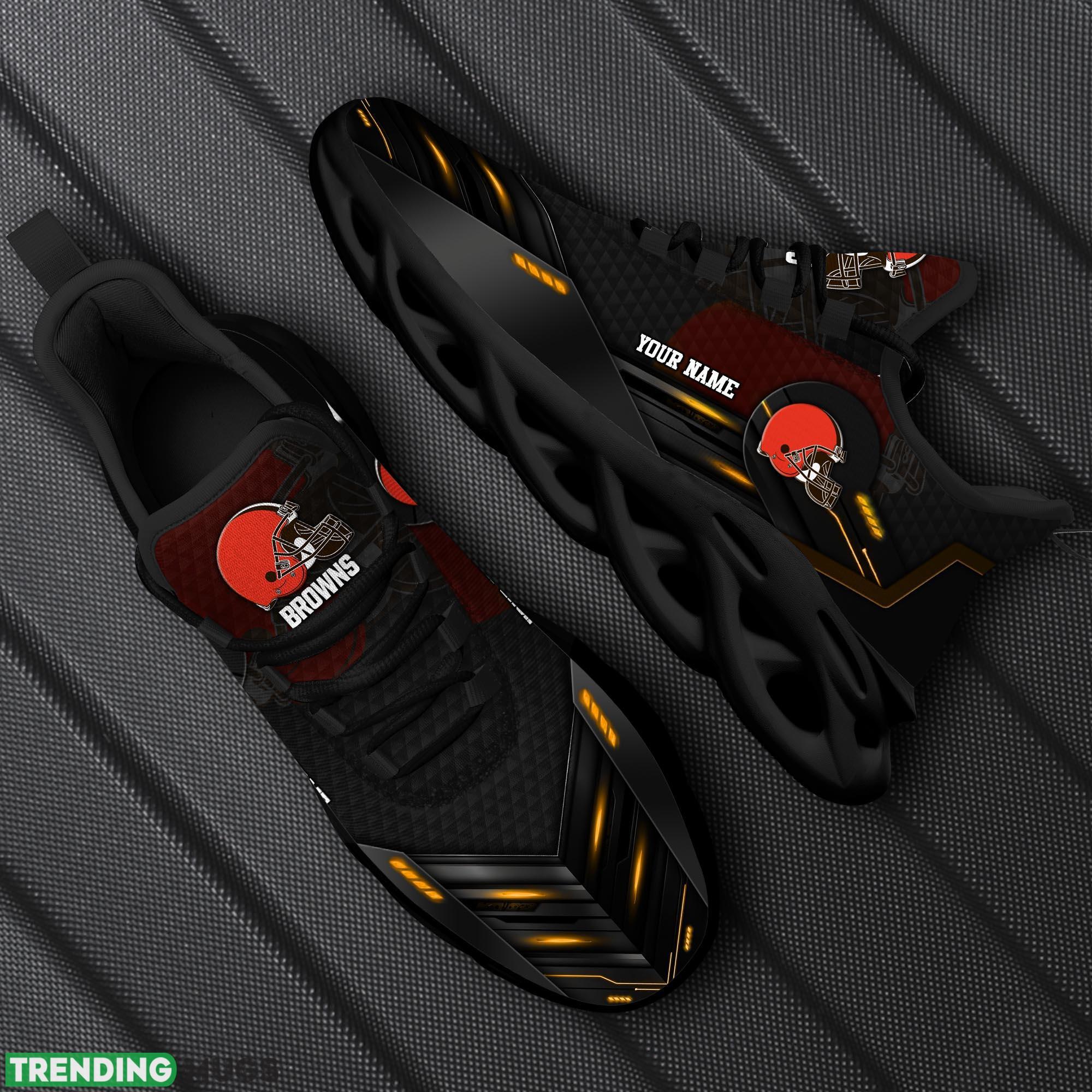 Custom Name Cleveland Browns NFL Sport Black Max Soul Shoes Chic Gift Fans Running Sneakers New Shoes - Cleveland Browns Personalized NFL Sport Black Max Soul Shoes_1 Custom Name Cleveland Browns NFL Sport Black Max Soul Shoes Chic Gift Fans Running Sneakers New Shoes - Cleveland Browns Personalized NFL Sport Black Max Soul Shoes_1