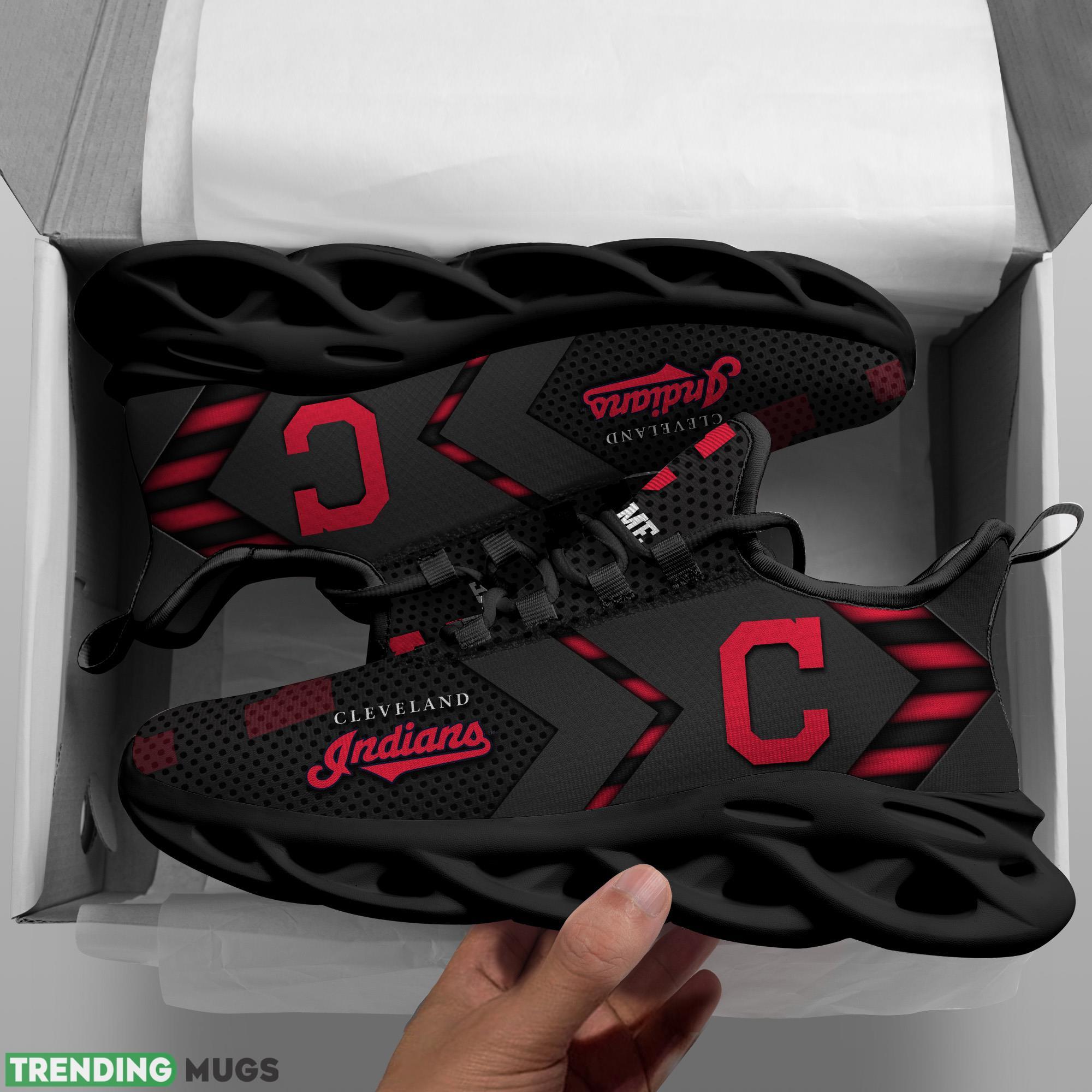 Custom Name Cleveland Indians MLB Max Soul Shoes Iconic Gift Fans Running Sneakers New Shoes Max Soul Custom Name Cleveland Indians MLB Max Soul Shoes Iconic Gift Fans Running Sneakers New Shoes Max Soul