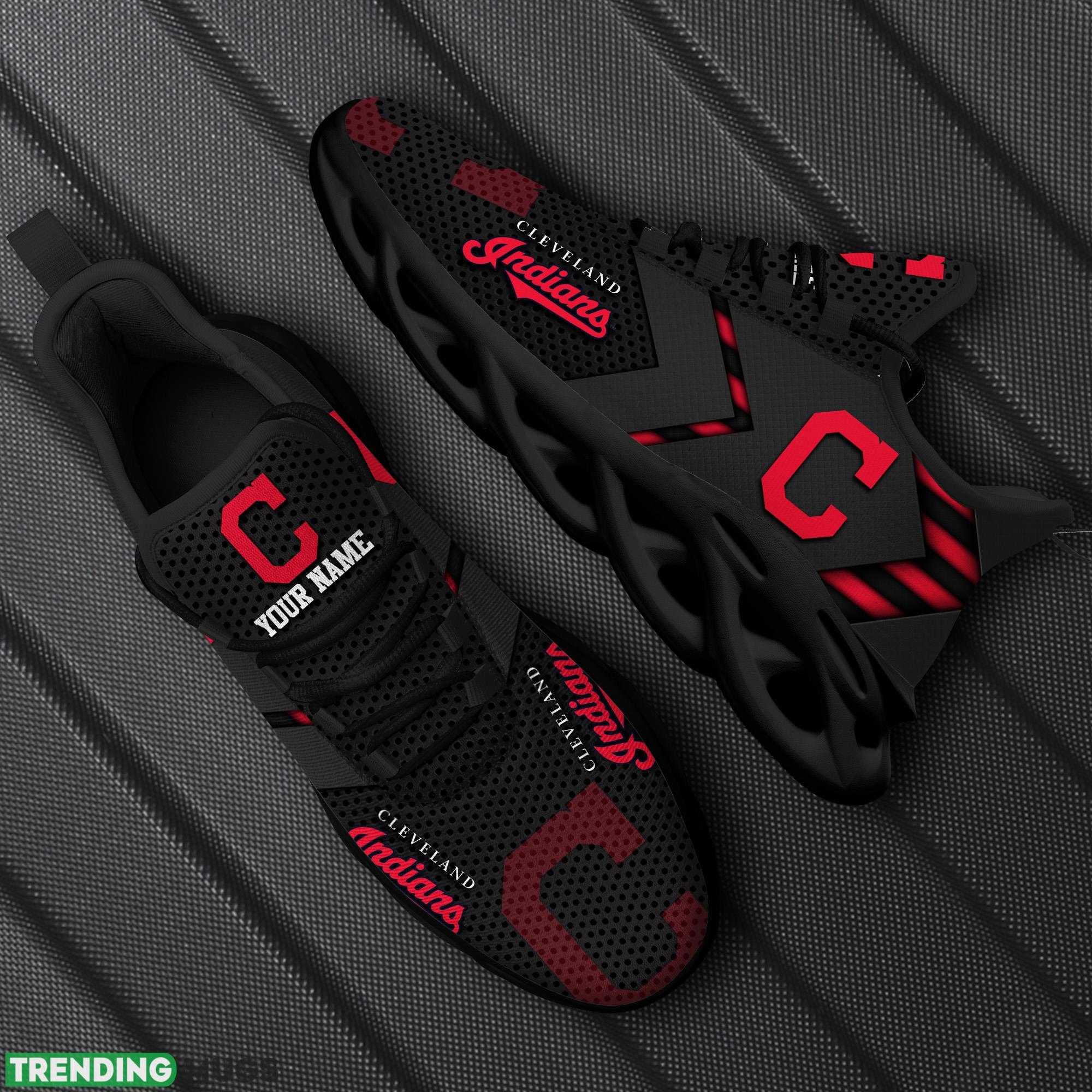 Custom Name Cleveland Indians MLB Max Soul Shoes Iconic Gift Fans Running Sneakers New Shoes - Cleveland Indians Personalized MLB Max Soul Shoes_1 Custom Name Cleveland Indians MLB Max Soul Shoes Iconic Gift Fans Running Sneakers New Shoes - Cleveland Indians Personalized MLB Max Soul Shoes_1