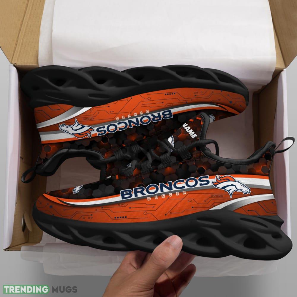 Custom Name Denver Broncos NFL Football Team Sports Running Shoes New Design For Fans Gift Max Soul Sneakers Max Soul Custom Name Denver Broncos NFL Football Team Sports Running Shoes New Design For Fans Gift Max Soul Sneakers Max Soul