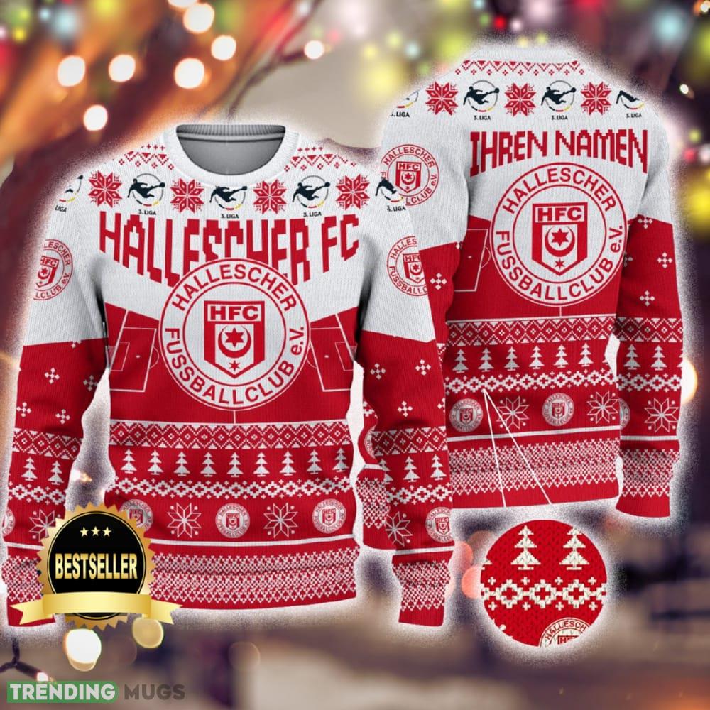 Custom Name Hallescher FC Ugly Christmas Sweater New Logo Gift For Men And Women Fans - Custom Name Hallescher FC Ugly Christmas Sweater New Logo Gift For Men And Women Fans Custom Name Hallescher FC Ugly Christmas Sweater New Logo Gift For Men And Women Fans - Custom Name Hallescher FC Ugly Christmas Sweater New Logo Gift For Men And Women Fans