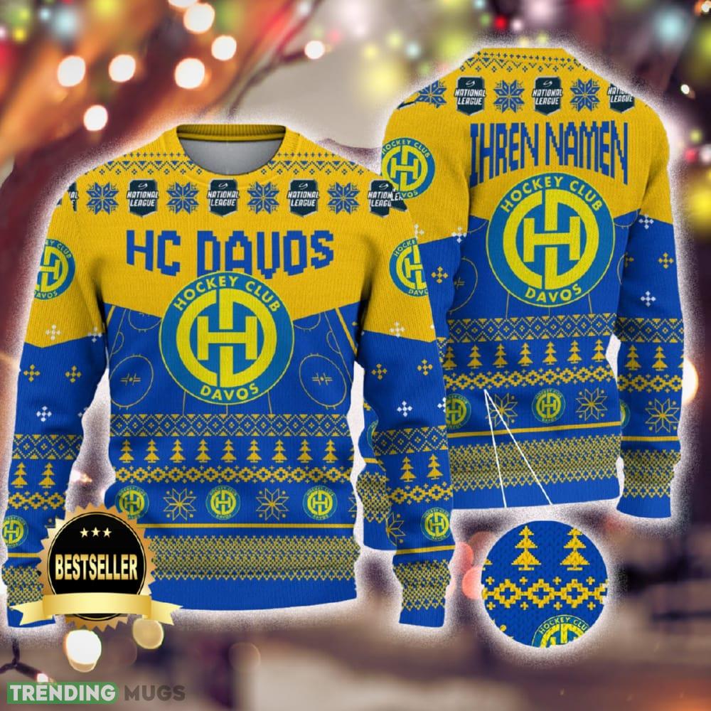 Custom Name HC Davos Ugly Christmas Sweater New Logo Gift For Men And Women Fans - Custom Name HC Davos Ugly Christmas Sweater New Logo Gift For Men And Women Fans Custom Name HC Davos Ugly Christmas Sweater New Logo Gift For Men And Women Fans - Custom Name HC Davos Ugly Christmas Sweater New Logo Gift For Men And Women Fans