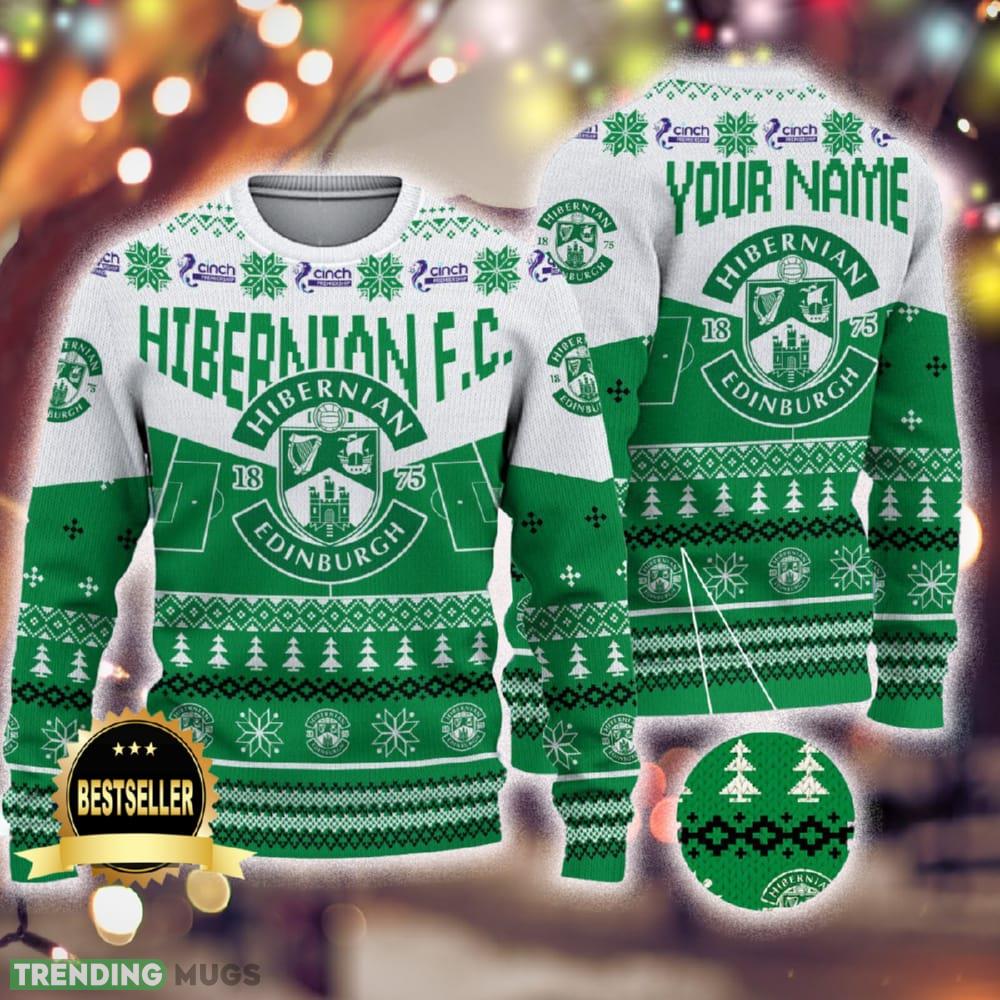 Custom Name Hibernian FC Ugly Christmas Sweater New Logo Gift For Men And Women Fans - Custom Name Hibernian FC Ugly Christmas Sweater New Logo Gift For Men And Women Fans Custom Name Hibernian FC Ugly Christmas Sweater New Logo Gift For Men And Women Fans - Custom Name Hibernian FC Ugly Christmas Sweater New Logo Gift For Men And Women Fans