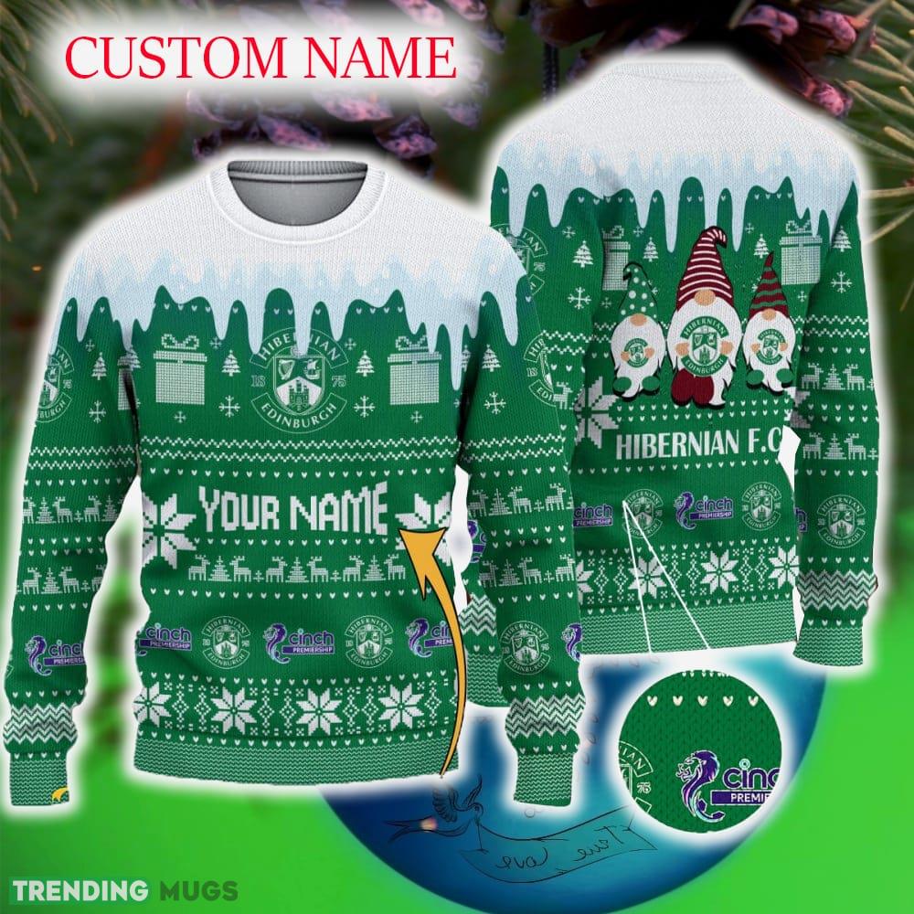 Custom Name Hibernian FC Ugly Xmas Sweater Gift For Men And Women - Custom Name Hibernian FC Ugly Xmas Sweater Gift For Men And Women Custom Name Hibernian FC Ugly Xmas Sweater Gift For Men And Women - Custom Name Hibernian FC Ugly Xmas Sweater Gift For Men And Women