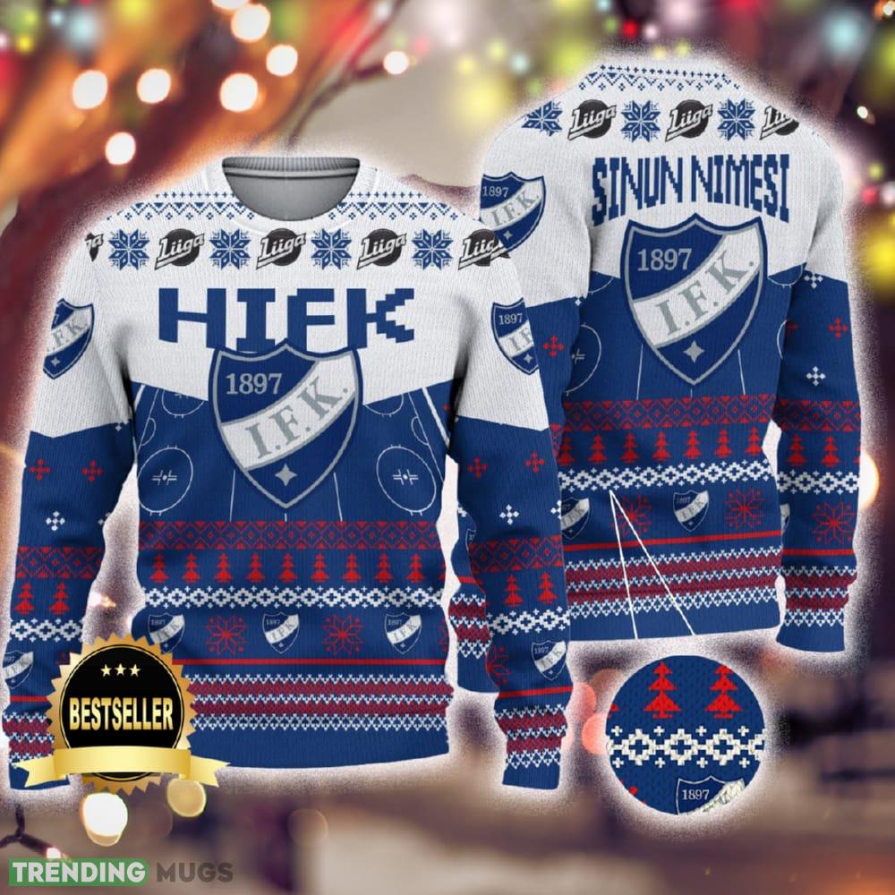 Custom Name HIFK Ugly Christmas Sweater New Logo Gift For Men And Women Fans - Custom Name HIFK Ugly Christmas Sweater New Logo Gift For Men And Women Fans Custom Name HIFK Ugly Christmas Sweater New Logo Gift For Men And Women Fans - Custom Name HIFK Ugly Christmas Sweater New Logo Gift For Men And Women Fans