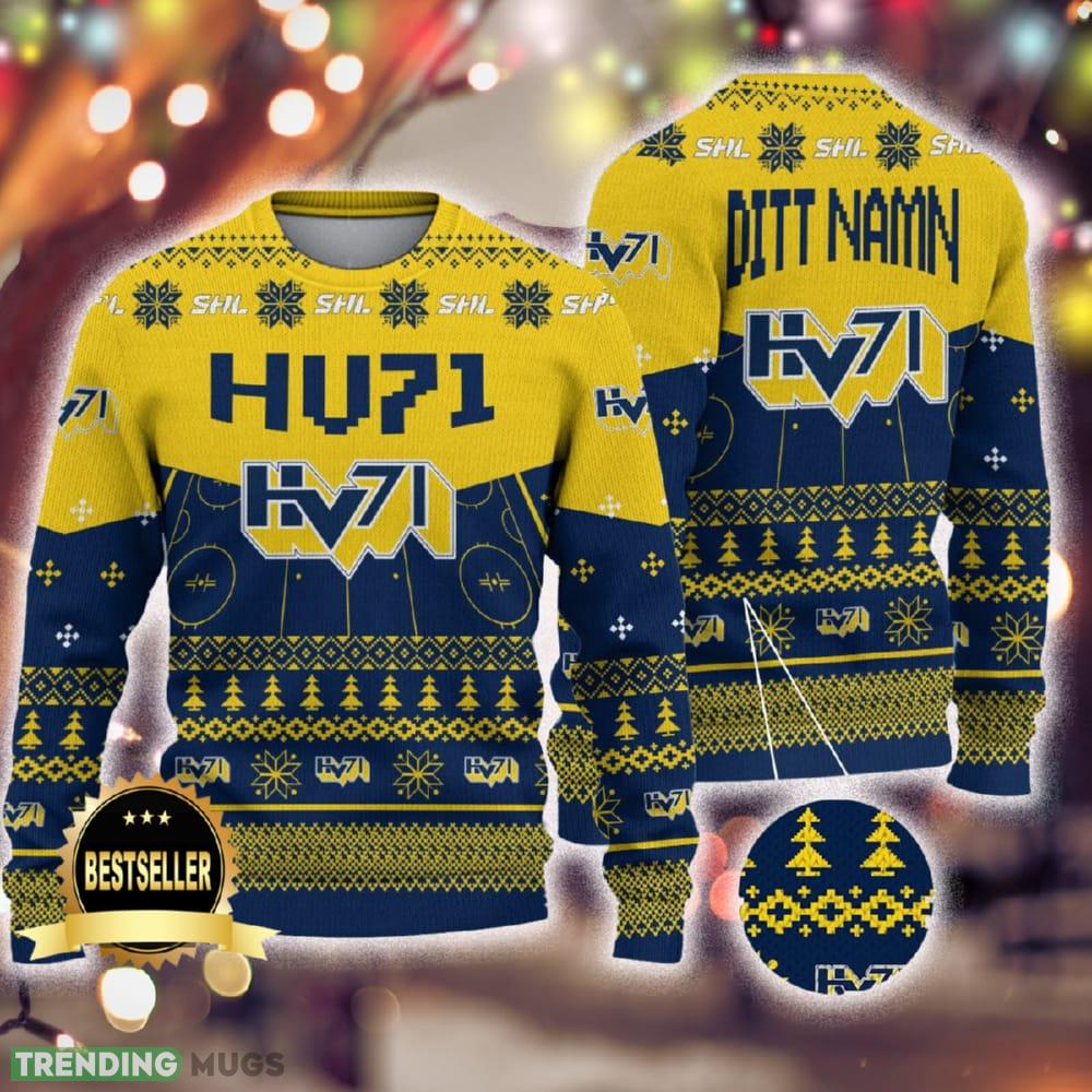 Custom Name HV71 Ugly Christmas Sweater New Logo Gift For Men And Women Fans - Custom Name HV71 Ugly Christmas Sweater New Logo Gift For Men And Women Fans Custom Name HV71 Ugly Christmas Sweater New Logo Gift For Men And Women Fans - Custom Name HV71 Ugly Christmas Sweater New Logo Gift For Men And Women Fans
