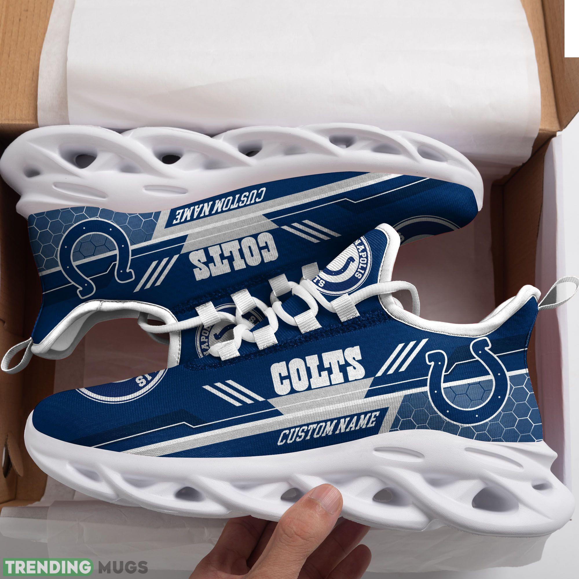 Custom Name Indianapolis Colts Custom Max Soul Sneakers For Men Women Football Fanfootball Fan - Indianapolis Colts Custom Max Soul Sneakers Running Sports Shoes_1 Custom Name Indianapolis Colts Custom Max Soul Sneakers For Men Women Football Fanfootball Fan - Indianapolis Colts Custom Max Soul Sneakers Running Sports Shoes_1