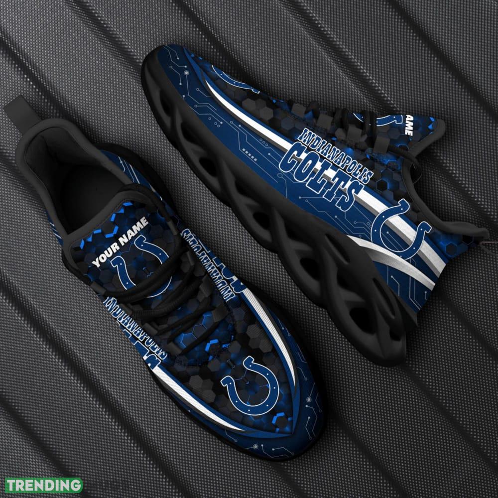 Custom Name Indianapolis Colts NFL Football Team Sports Running Shoes New Design For Fans Gift Max Soul Sneakers Max Soul Custom Name Indianapolis Colts NFL Football Team Sports Running Shoes New Design For Fans Gift Max Soul Sneakers Max Soul