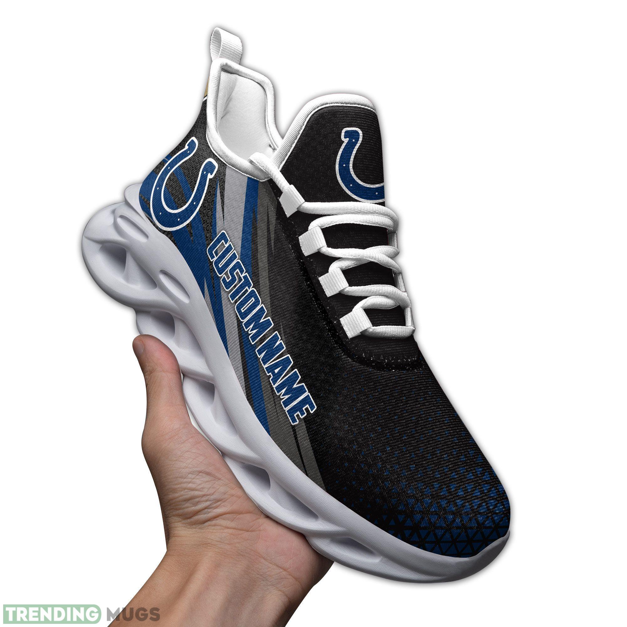 Custom Name Indianapolis Colts Triangle Custom Max Soul Sneakers For Men Women Football Fanfootball Fan Max Soul Custom Name Indianapolis Colts Triangle Custom Max Soul Sneakers For Men Women Football Fanfootball Fan Max Soul