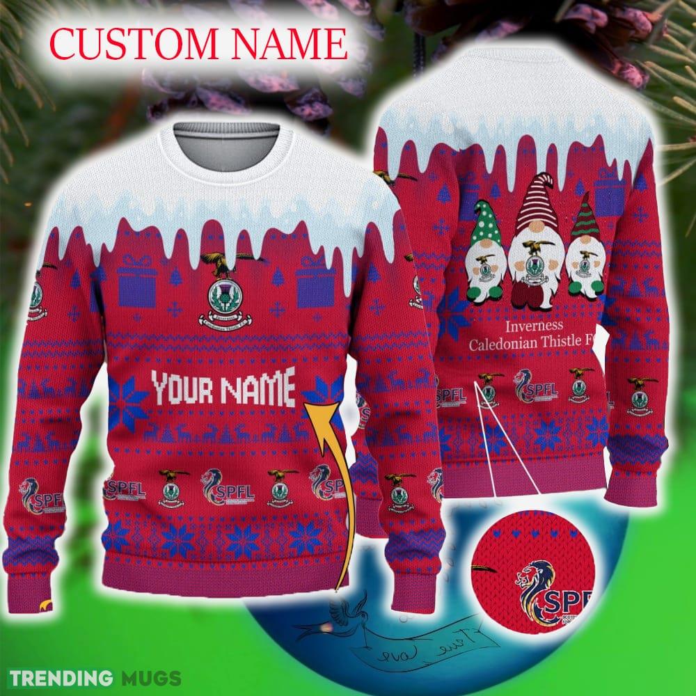 Custom Name Inverness Caledonian Thistle FC Knitted Christmas Sweater Gift For Fans - Custom Name Inverness Caledonian Thistle FC Knitted Christmas Sweater Gift For Fans Custom Name Inverness Caledonian Thistle FC Knitted Christmas Sweater Gift For Fans - Custom Name Inverness Caledonian Thistle FC Knitted Christmas Sweater Gift For Fans