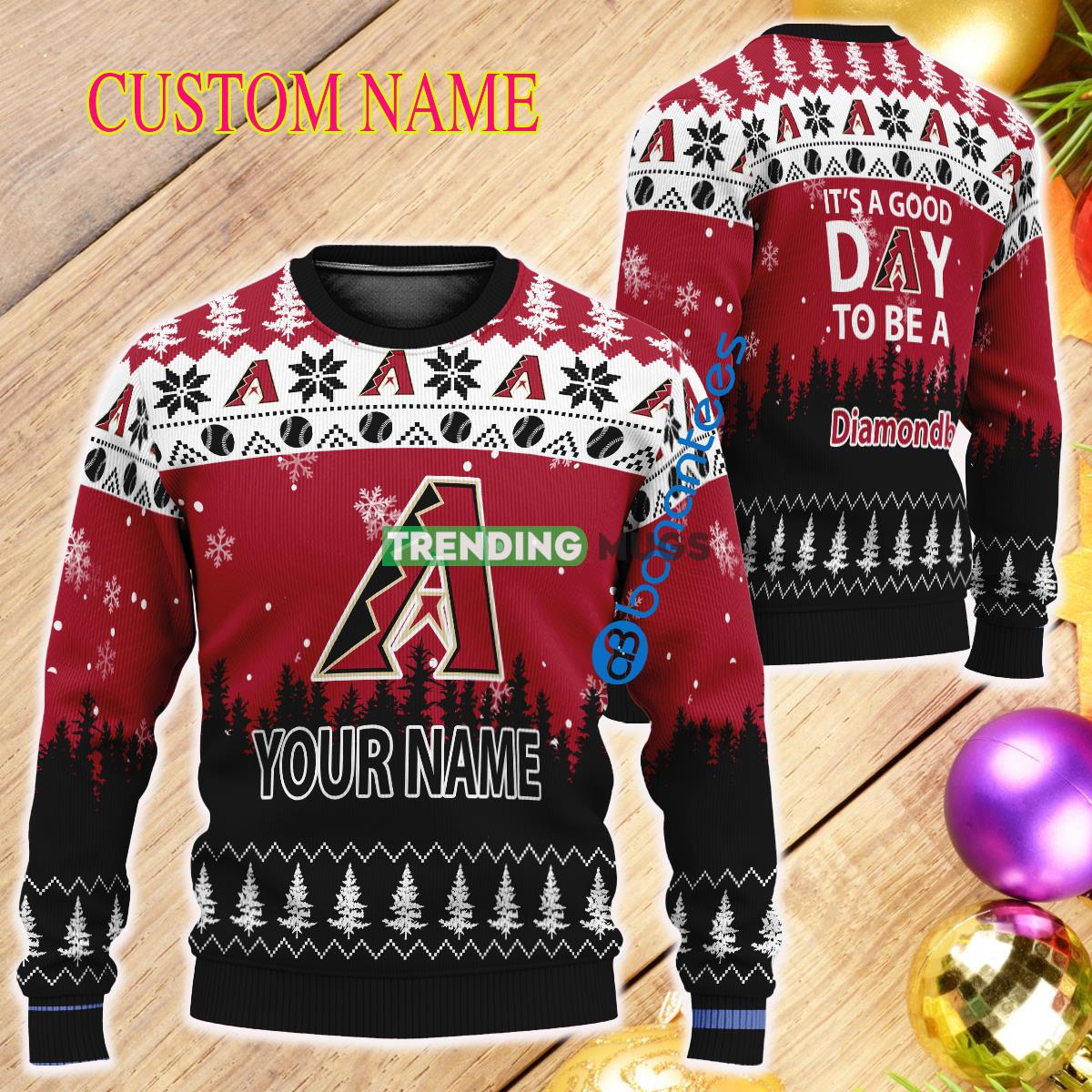Custom Name It A Good Day To Be A Arizona Diamondbacks Ugly Christmas 3D Sweater - Custom Name It A Good Day To Be A Arizona Diamondbacks Ugly Christmas 3D Sweater Custom Name It A Good Day To Be A Arizona Diamondbacks Ugly Christmas 3D Sweater - Custom Name It A Good Day To Be A Arizona Diamondbacks Ugly Christmas 3D Sweater