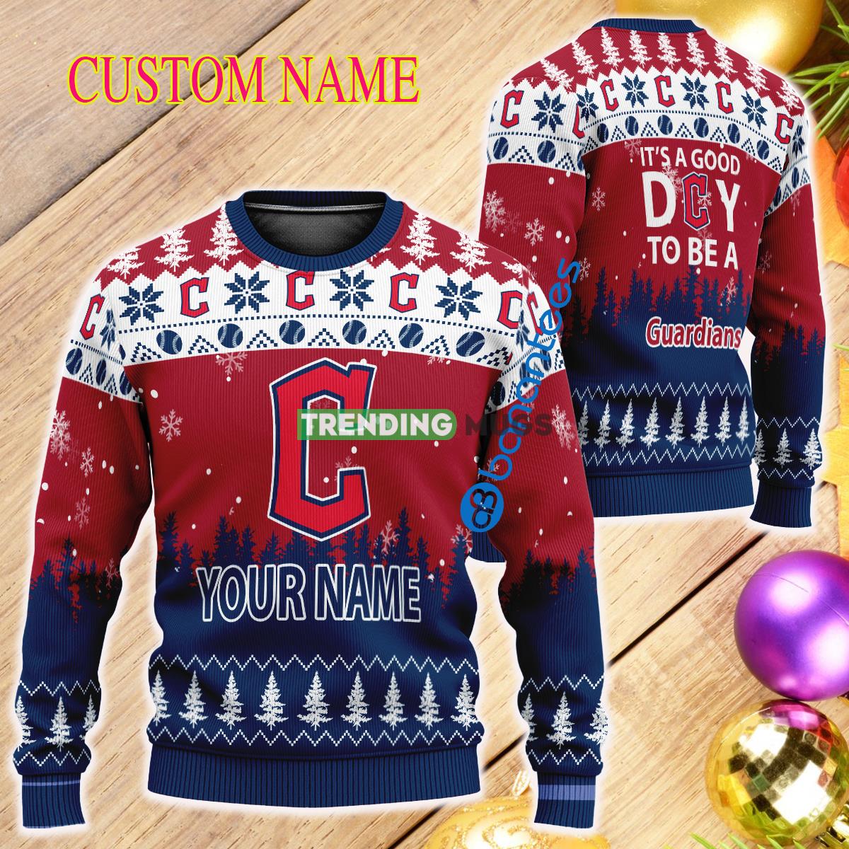 Custom Name It A Good Day To Be A Cleveland Guardians Ugly Xmas Sweater - Custom Name It A Good Day To Be A Cleveland Guardians Ugly Xmas Sweater Custom Name It A Good Day To Be A Cleveland Guardians Ugly Xmas Sweater - Custom Name It A Good Day To Be A Cleveland Guardians Ugly Xmas Sweater