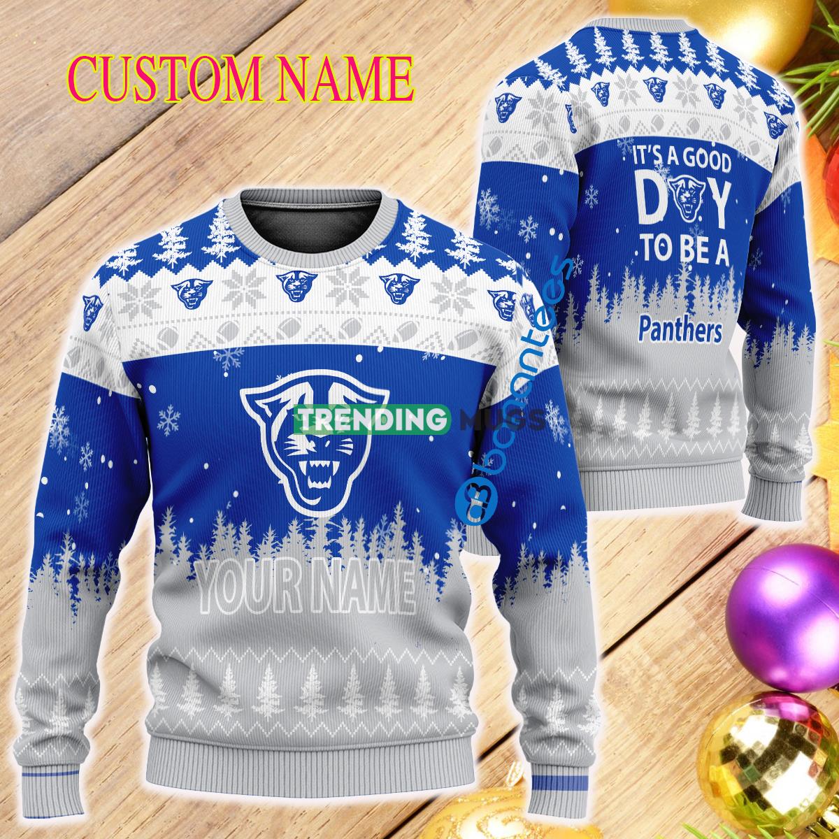 Custom Name It A Good Day To Be A Georgia State Panthers Ugly Christmas 3D Sweater - Custom Name It A Good Day To Be A Georgia State Panthers Ugly Christmas 3D Sweater Custom Name It A Good Day To Be A Georgia State Panthers Ugly Christmas 3D Sweater - Custom Name It A Good Day To Be A Georgia State Panthers Ugly Christmas 3D Sweater