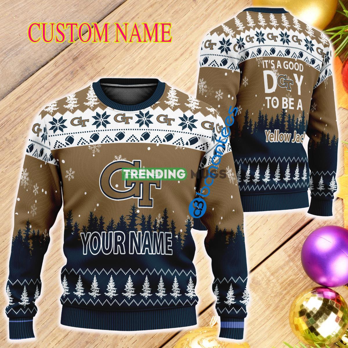 Custom Name It A Good Day To Be A Georgia Tech Yellow Jackets Ugly Xmas Sweater - Custom Name It A Good Day To Be A Georgia Tech Yellow Jackets Ugly Xmas Sweater Custom Name It A Good Day To Be A Georgia Tech Yellow Jackets Ugly Xmas Sweater - Custom Name It A Good Day To Be A Georgia Tech Yellow Jackets Ugly Xmas Sweater