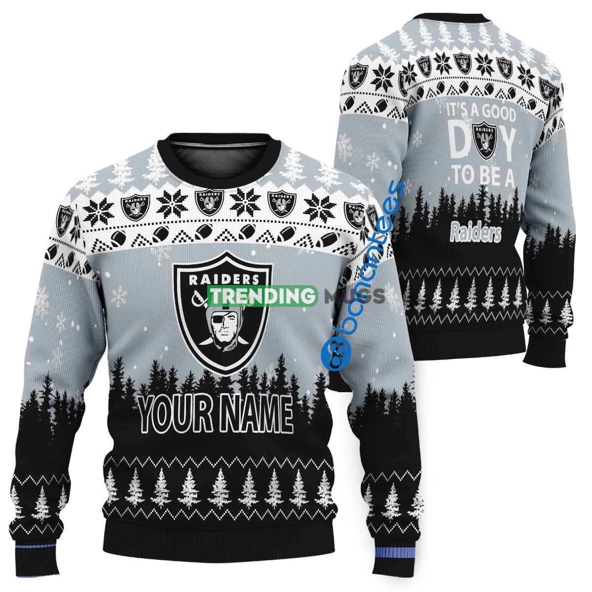 Custom Name It A Good Day To Be A Las Vegas Raiders Ugly Christmas Sweater - Custom Name It A Good Day To Be A Las Vegas Raiders Ugly Christmas Sweater Custom Name It A Good Day To Be A Las Vegas Raiders Ugly Christmas Sweater - Custom Name It A Good Day To Be A Las Vegas Raiders Ugly Christmas Sweater