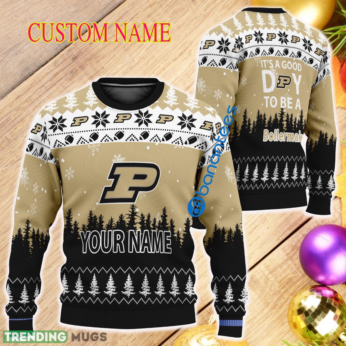 Custom Name It A Good Day To Be A Purdue Boilermakers Ugly Christmas Sweater - Custom Name It A Good Day To Be A Purdue Boilermakers Ugly Christmas Sweater Custom Name It A Good Day To Be A Purdue Boilermakers Ugly Christmas Sweater - Custom Name It A Good Day To Be A Purdue Boilermakers Ugly Christmas Sweater