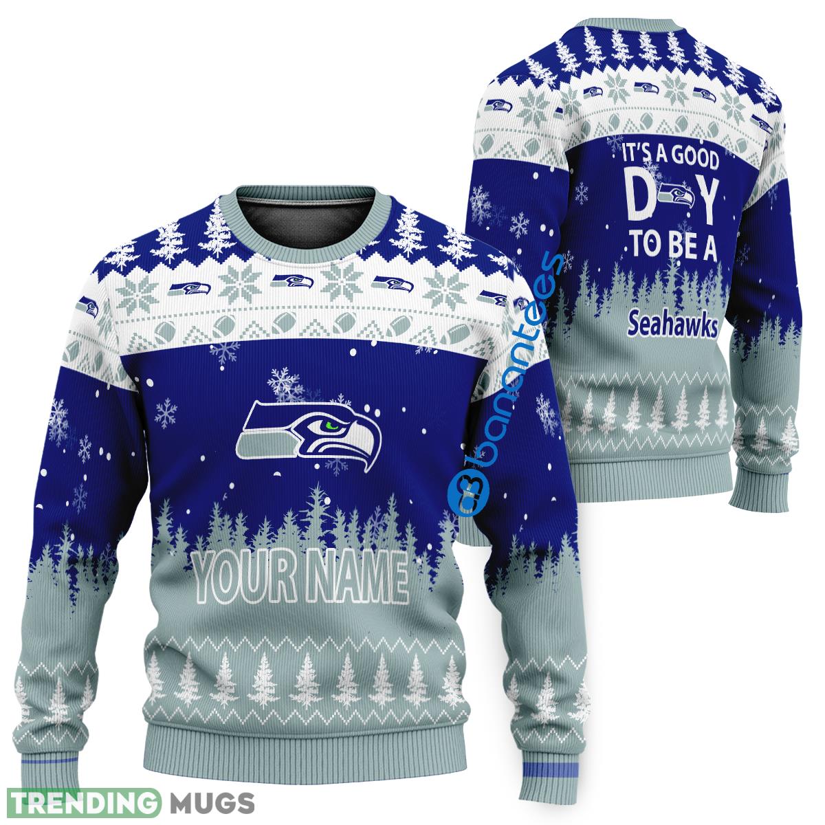 Custom Name It A Good Day To Be A Seattle Seahawks Ugly Christmas Sweater - Custom Name It A Good Day To Be A Seattle Seahawks Ugly Christmas Sweater Custom Name It A Good Day To Be A Seattle Seahawks Ugly Christmas Sweater - Custom Name It A Good Day To Be A Seattle Seahawks Ugly Christmas Sweater